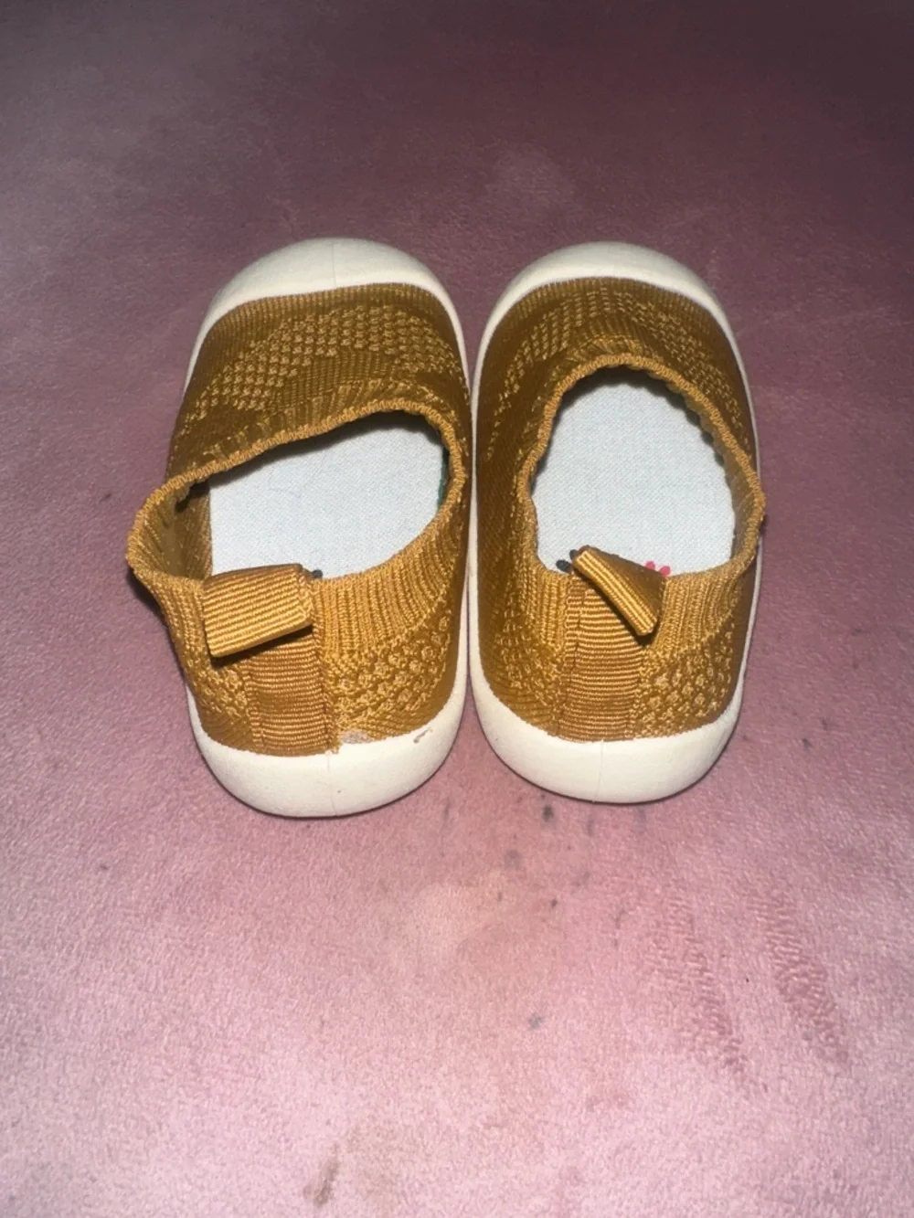Baby Knit Slip-On Walkers in Mustard Yellow